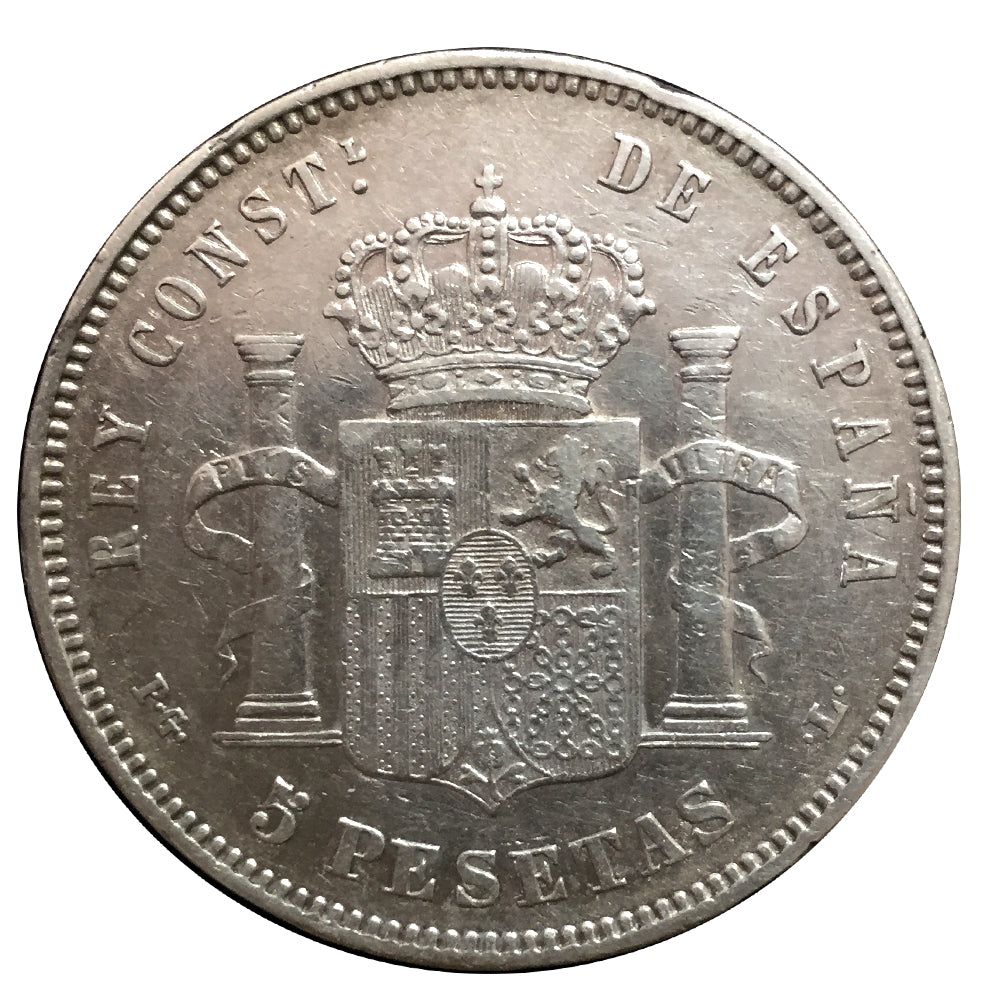 Los Duros de Plata - 5 Peseten 1892/94. Alfons XIII. „El Bucles“