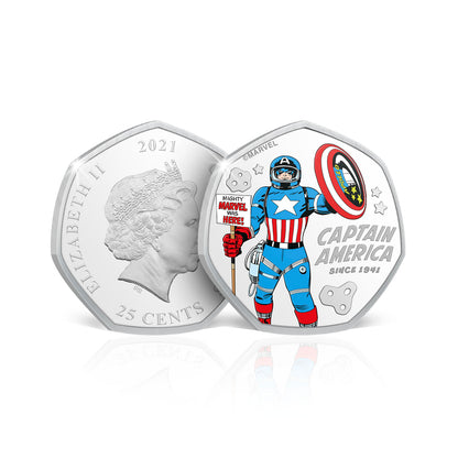 Colección completa Capitán América - 12+2 monedas Edición Limitada y Oficial Marvel