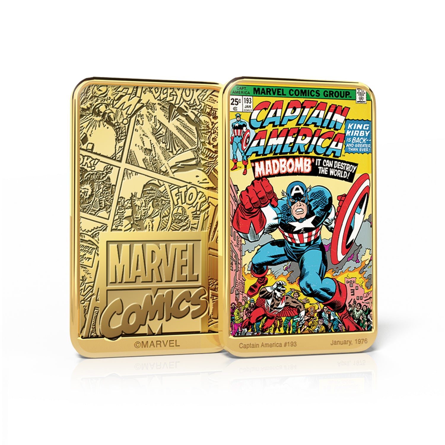 Marvel Comics Colección Completa Capitán América, 6 Lingotes bañados en Oro 24 Quilates