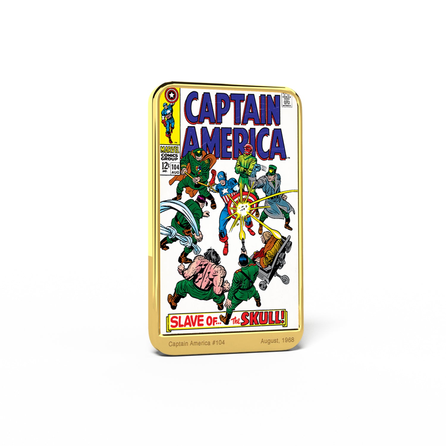 Marvel Comics Captain America, in Gold 24 Quilates – „Slave Of The Skull“ #104