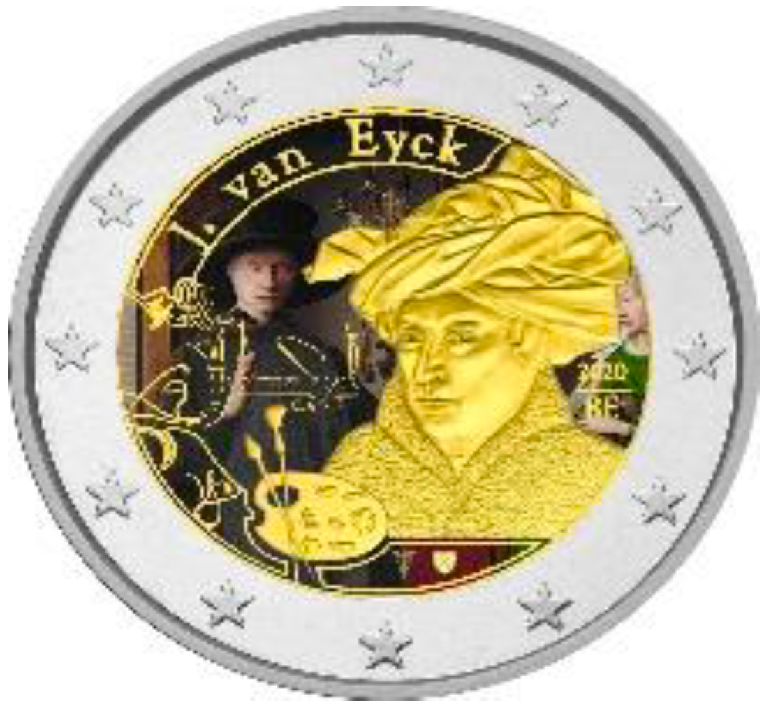 Belgium - 2 Euro Colored 2020, Jan van Eyck