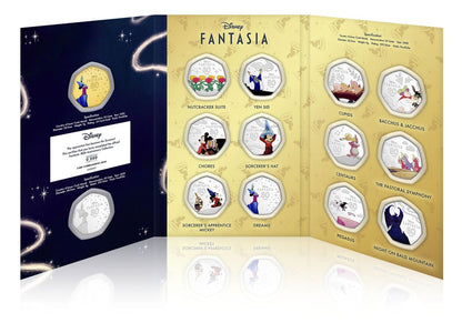 Fantasía. Colección completa de 12+2 monedas bañadas en Plata .999 y Oro 24K