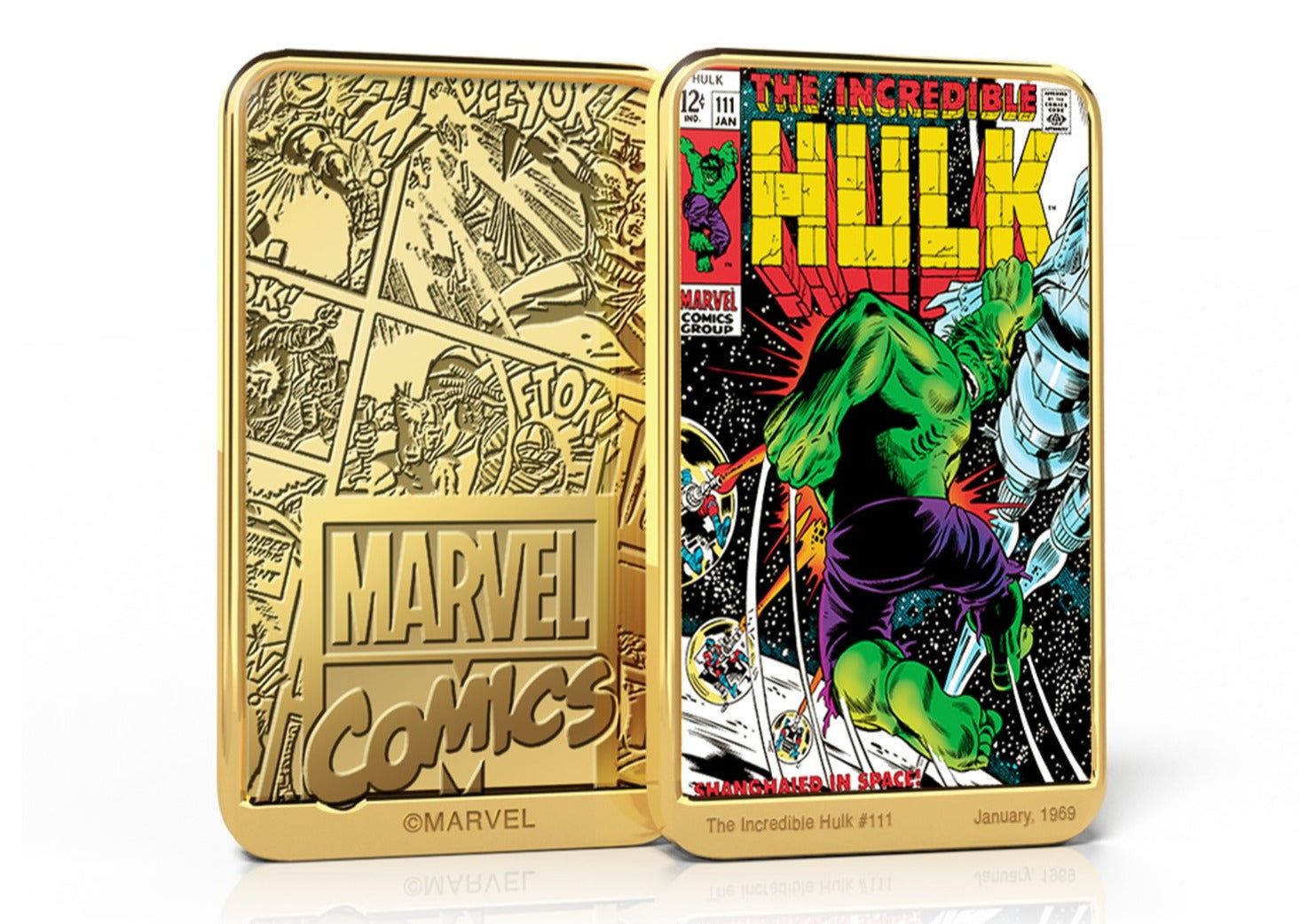 Marvel Comics Der unglaubliche Hulk, in Gold 24 Sprachen versunken – „Shanghaied In Space“ #111