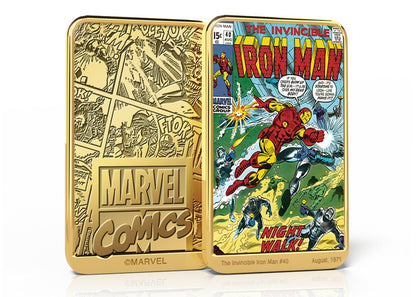 Marvel Comics Colección Completa Iron Man, 6 Lingotes bañados en Oro 24 Quilates