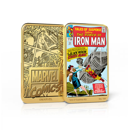 Marvel Comics Colección Completa Iron Man, 6 Lingotes bañados en Oro 24 Quilates