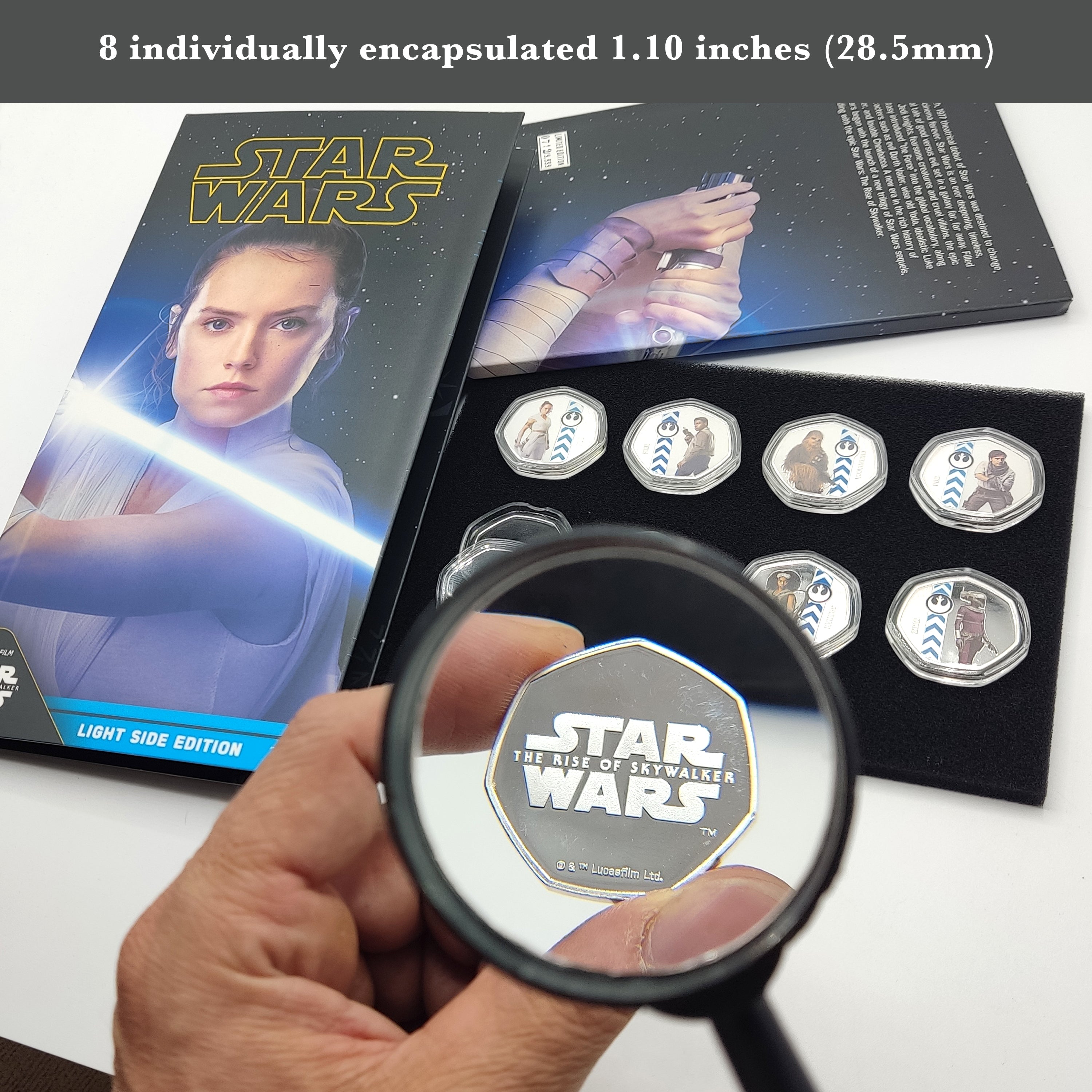 Star Wars El ascenso de Skywalker - Lado Luminoso - Colección completa 8 Monedas