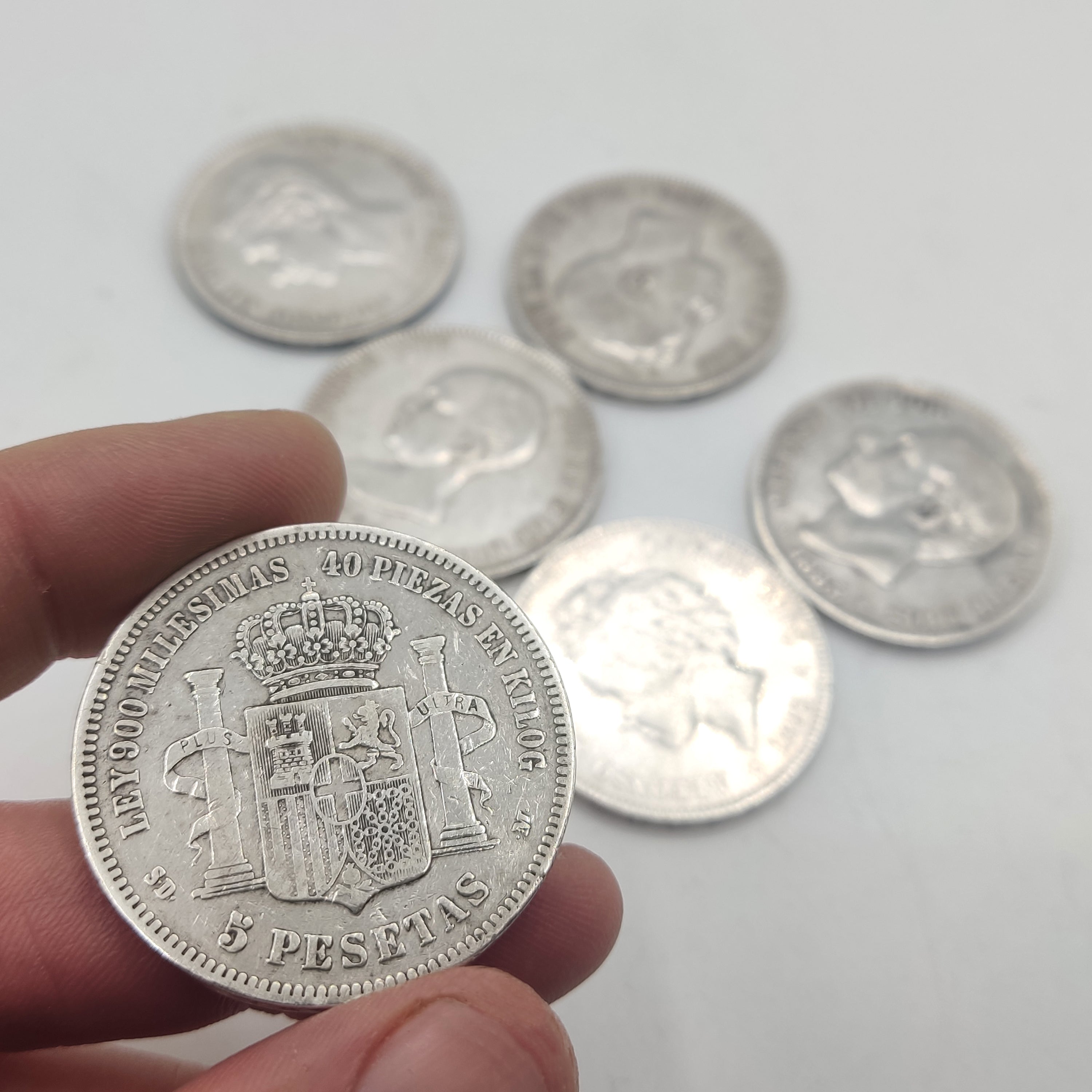 Monedas Españolas – Los Duros de la monarquía. 5 Pesetas de Plata (1871-99)