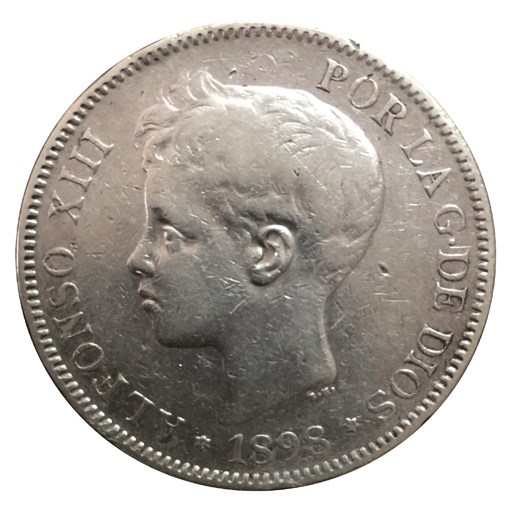 Le Duros en Argent-5 Pesetas 1896/99.   Alphonse XIII "Le Cadet"