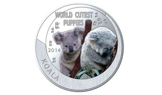 Islas Niue - 1 dólar 2014. Cachorros. Koala