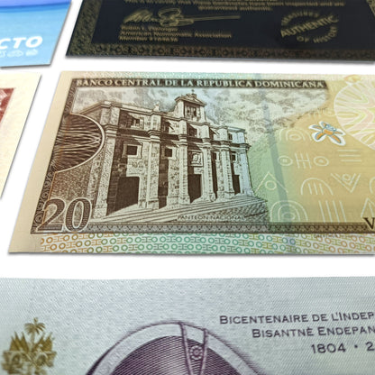 Papel moneda mundial - 7 billetes del Caribe 