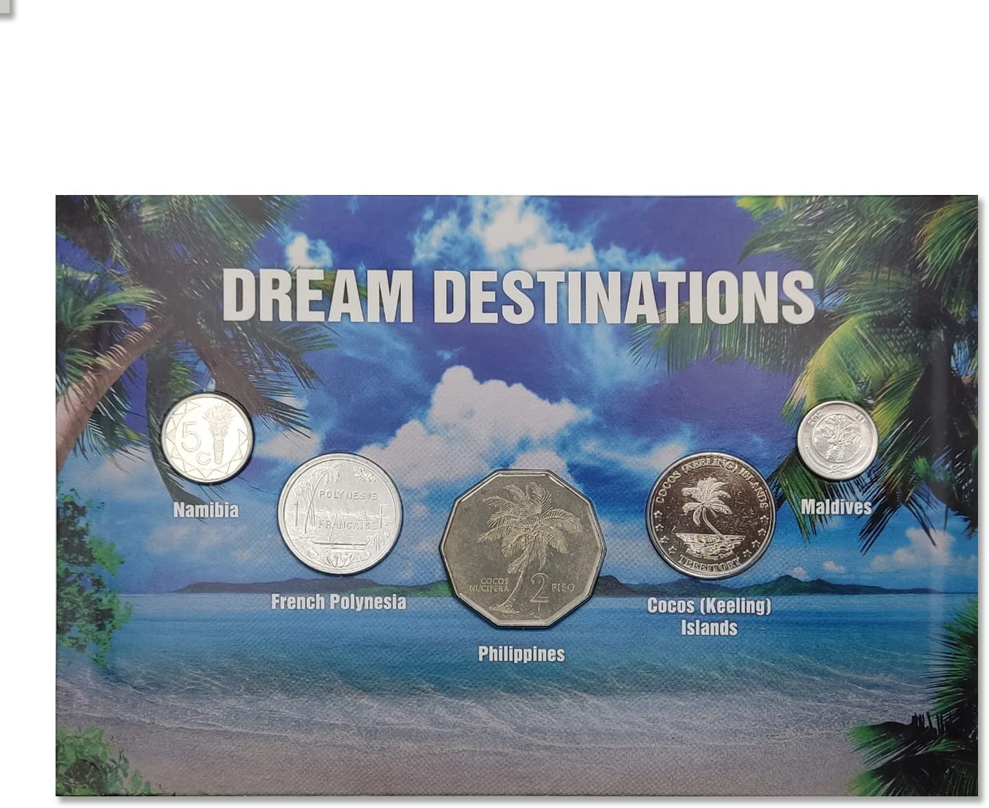 Dream Destinations. Blister of 5 Authentic Coins