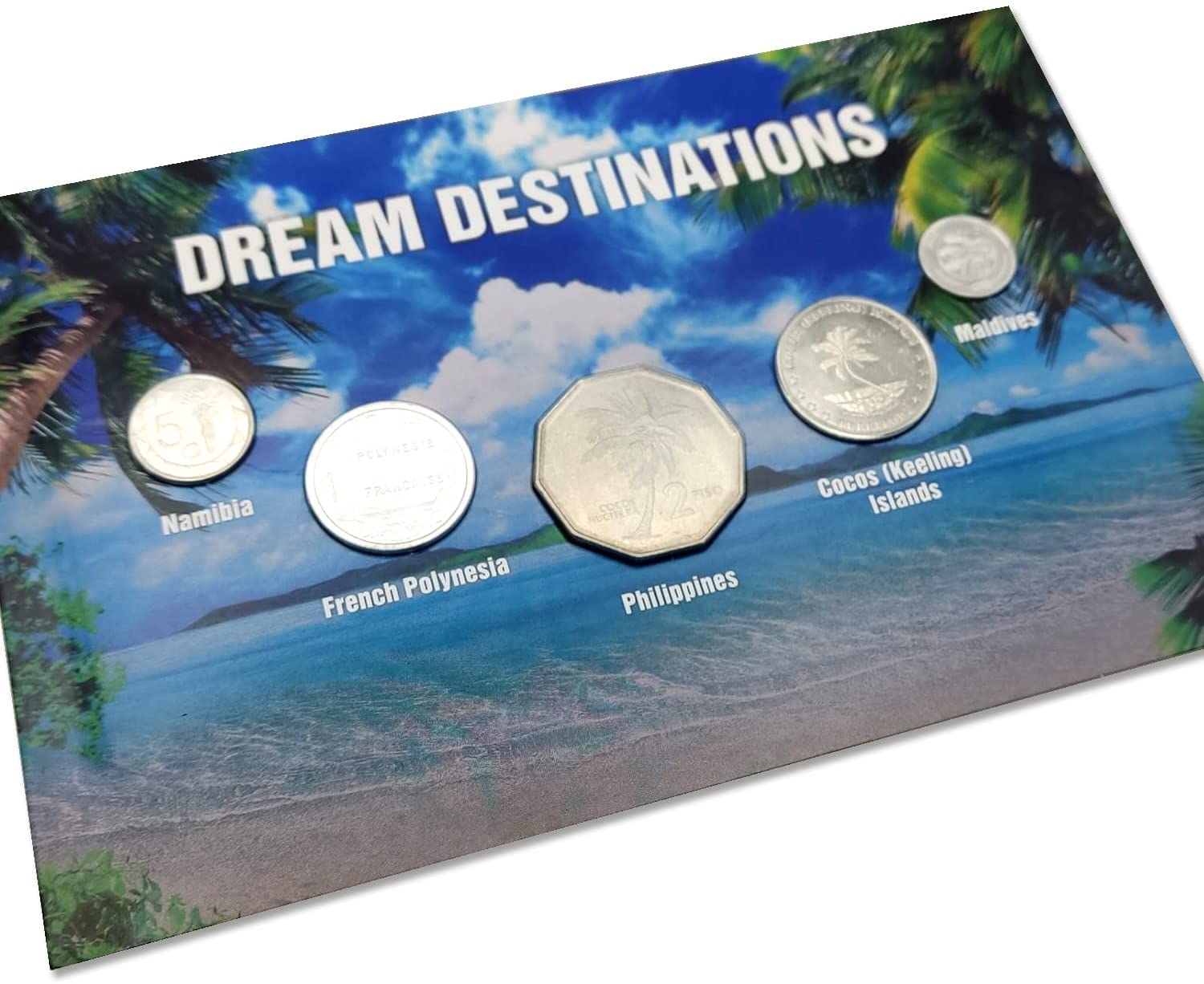 Dream Destinations. Blister of 5 Authentic Coins