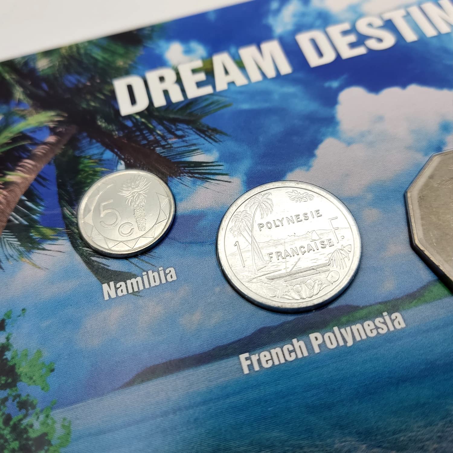 Dream Destinations. Blister of 5 Authentic Coins