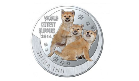 Islas Niue - 1 dólar 2014. Cachorros. Shiba Inu