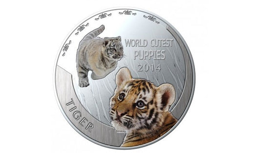 Islas Niue - 1 dólar 2014. Cachorros. Tigre