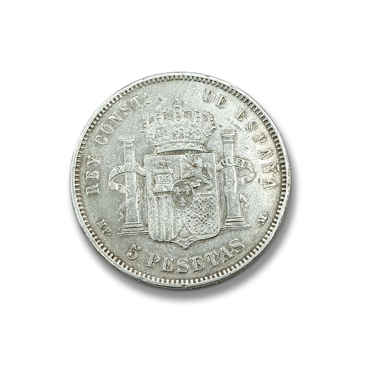 Los Duros de Plata - 5 Peseten 1888/92. Alfons XIII. „El Pelón“