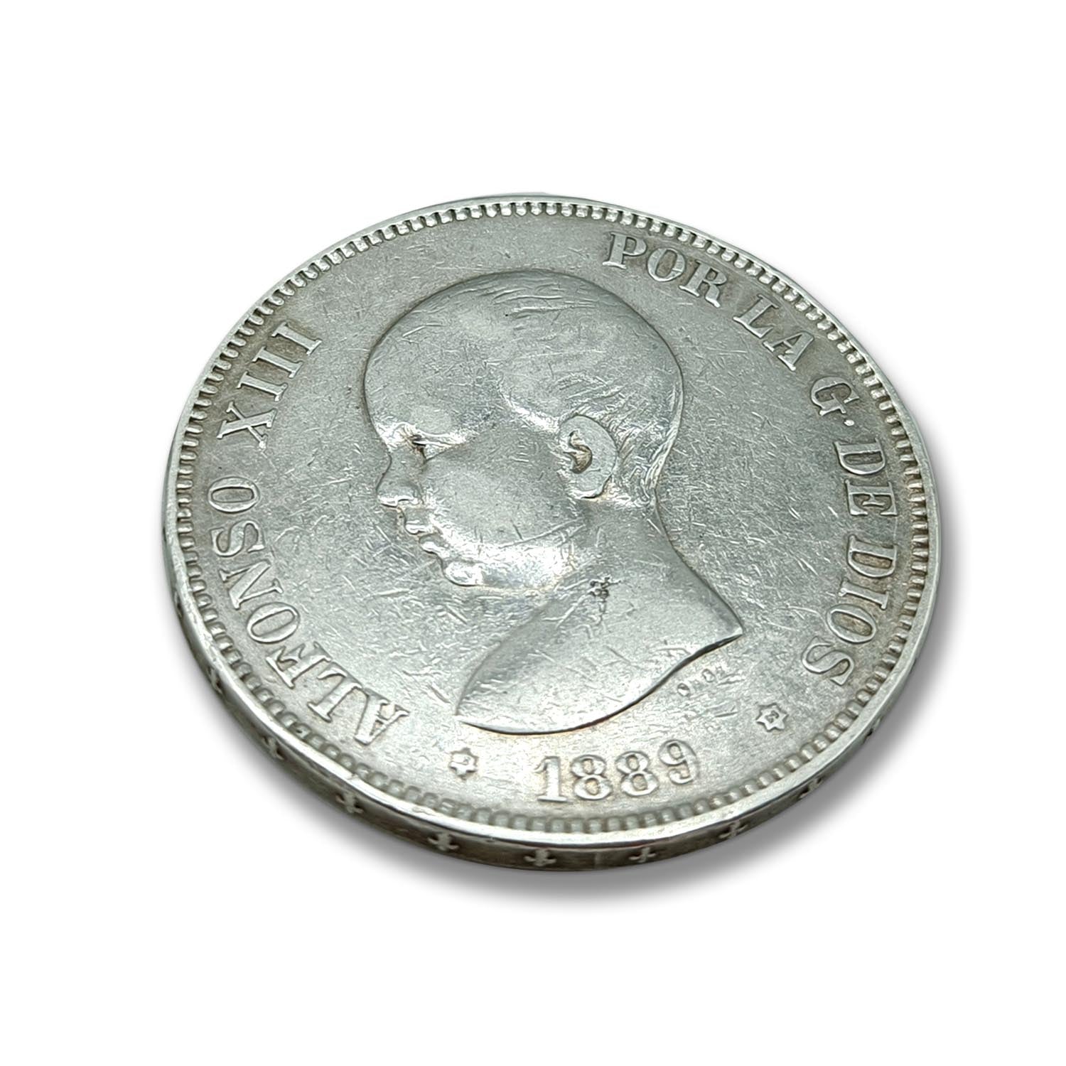 Los Duros de Plata - 5 Peseten 1888/92. Alfons XIII. „El Pelón“